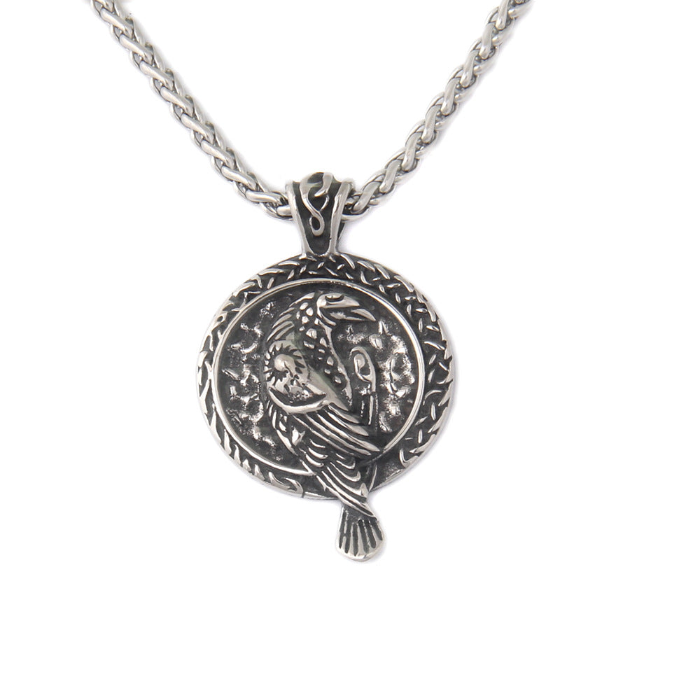 Wholesale Raven Amulet Pendant Necklace Blackbird Celtic Eagle Men' s Vintage Jewelry